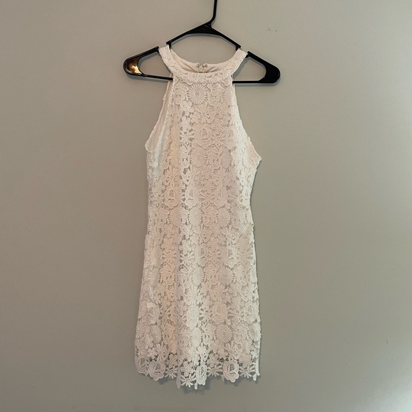 Lulu’s Love Poem Ivory Lace Mini Dress - Picture 3 of 8